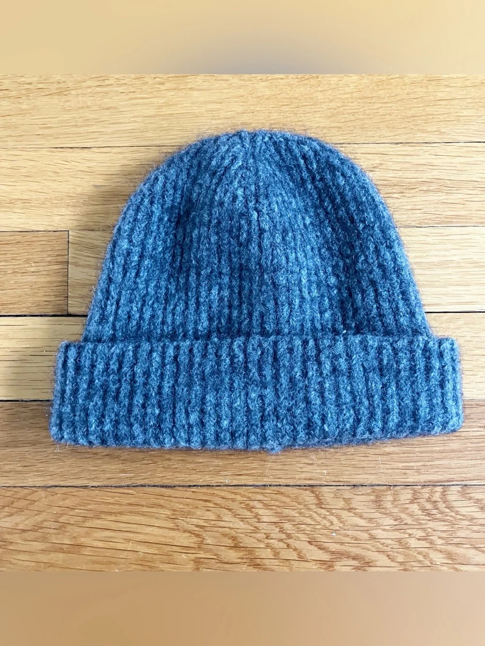 Janessa Leone Grey Wool Alpaca Ribbed Fall Winter Fisherman Coastal Piper Beanie